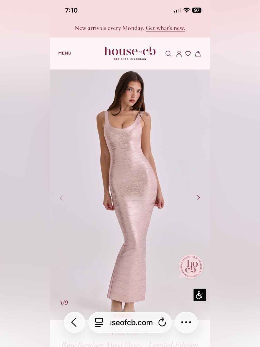 House of CB The OG Rose’ Bandage Maxi Dress - Limited Edition (S)